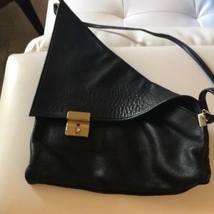 Asymmetric Black shoulder bag